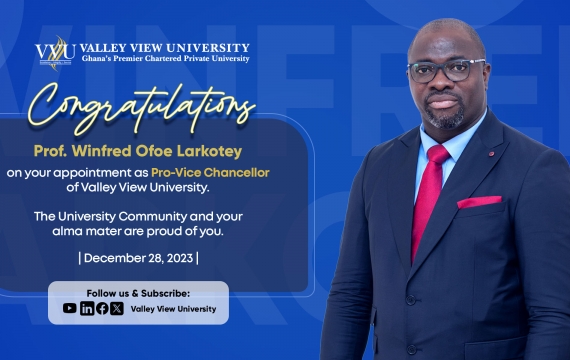 Valley View University Celebrates the Handing Over and Induction of New Pro Vice-Chancellor
